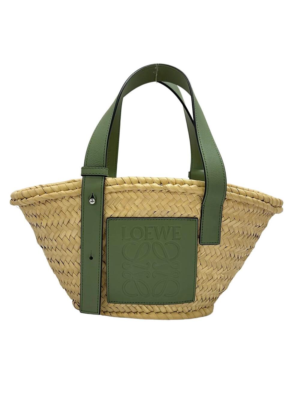 Loewe Small Basket Bag Beige Green #292759L77B